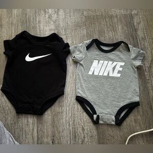 Nike Black and Gray Kids Bodysuits